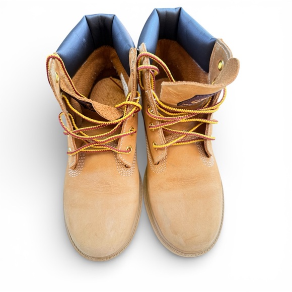 Timberland Boots Kids Waterproof Leather Brown Size 2.5 Lace-Up - Picture 5 of 9